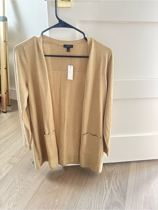 Talbots Sweaters - Talbots Gold Open-Front Pocket Cardigan
